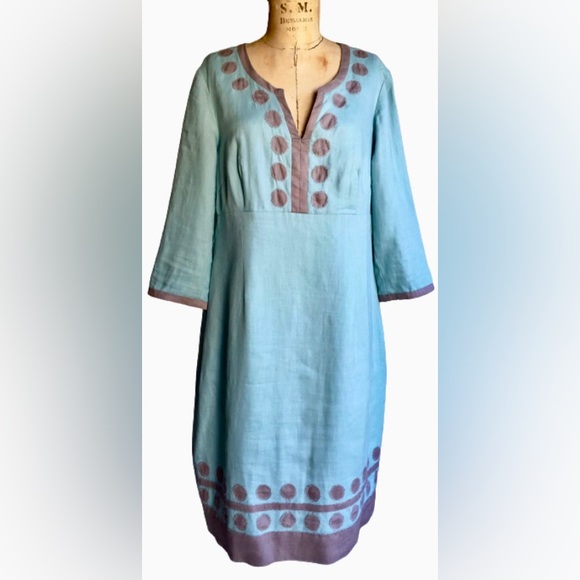 BODEN UK Linen Dress. US 18. Lined. NWT - Picture 1 of 8